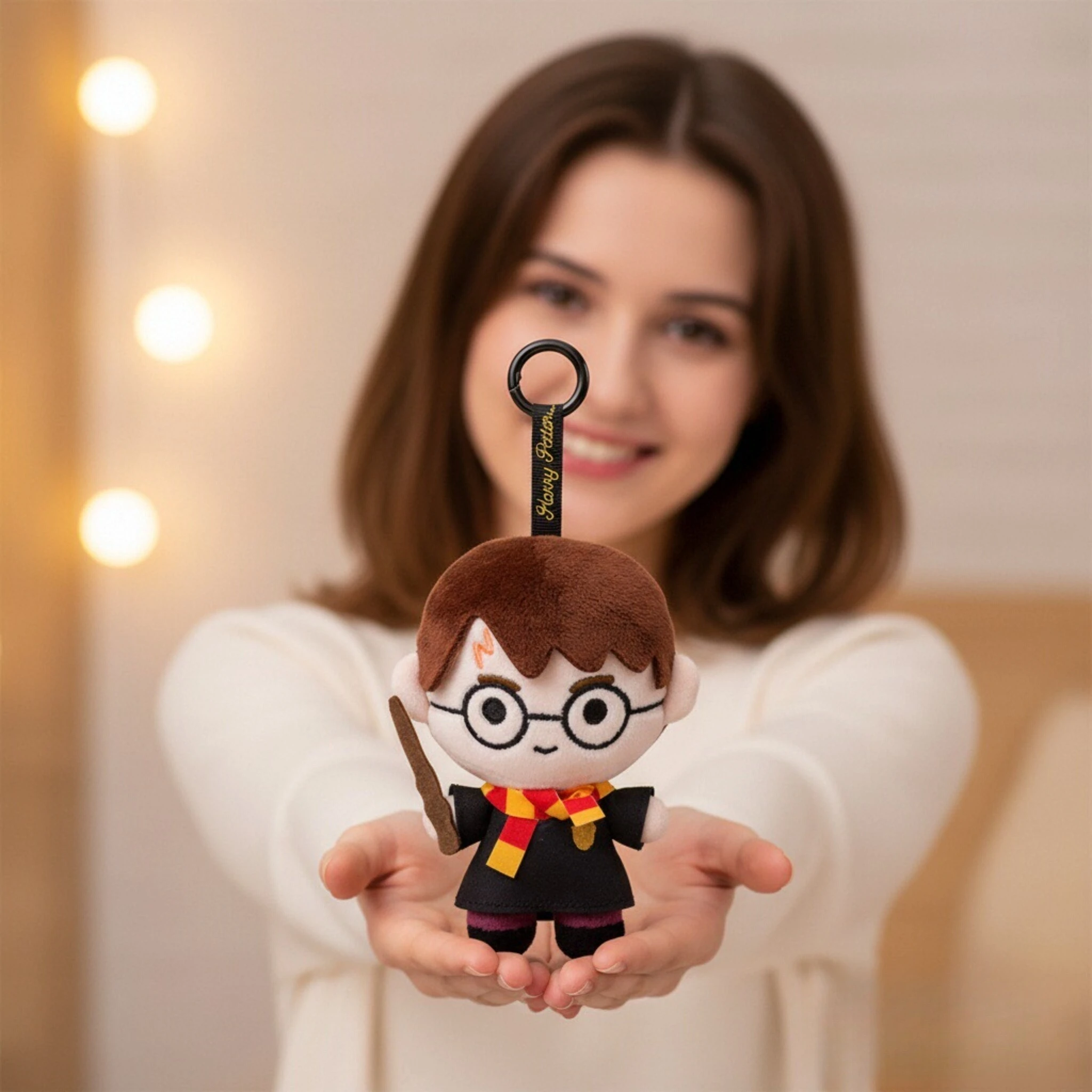 

12cm Harry Potter Dolls Hermione Ron Weasley Movie Figures Keychain Cute Soft Movie TV Stuffed Dolls Accessories for Gifts