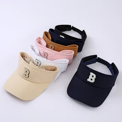 Women's Summer Visor Hats Empty Top Ha Short Brim Sunscreen Hat Outdoor Elastic Fabric Sports Sun Cap