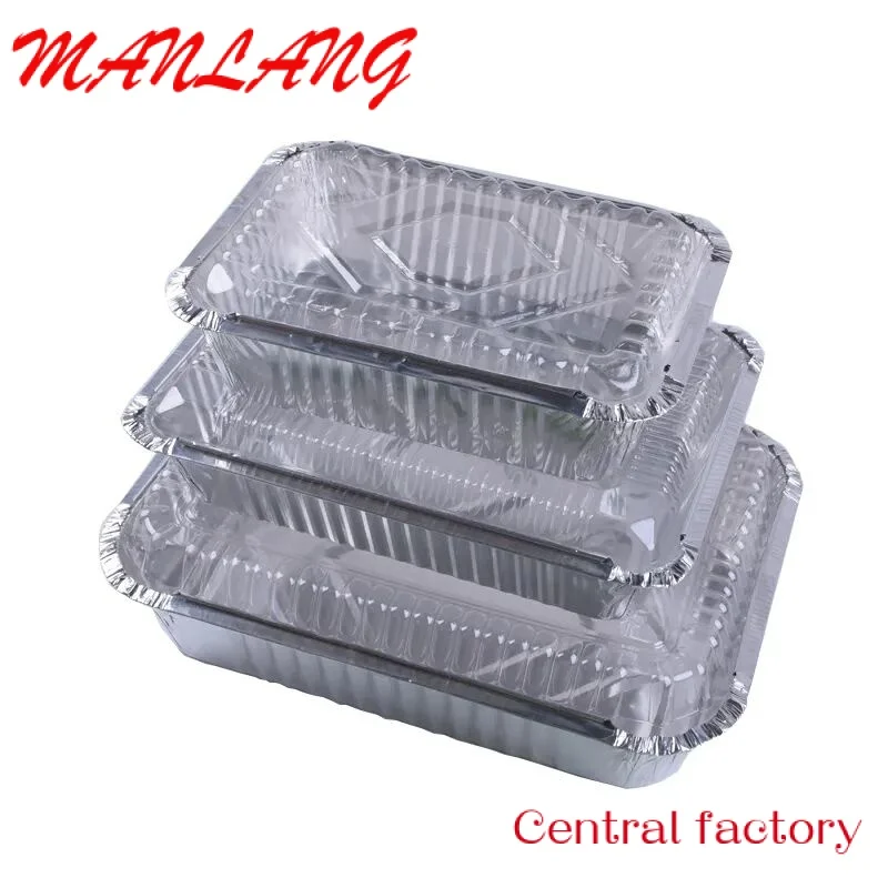 CustomCustom Fast Food Aluminum Foil Food Container/Box Disposable Aluminum Tin Foil Baking Pans/Tray/Dishes/Plates For Food Pac