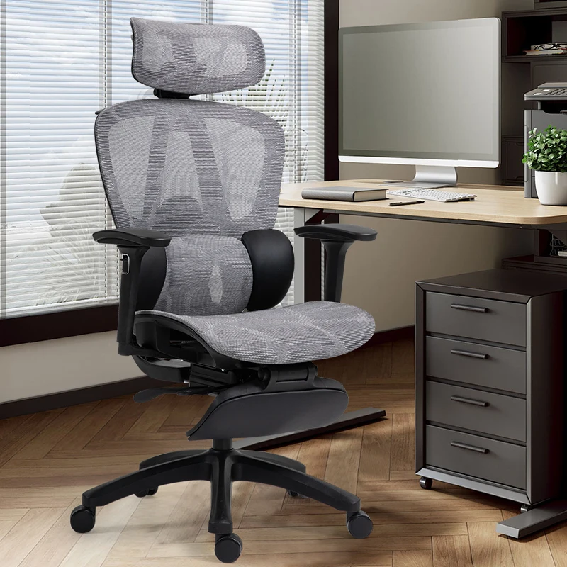 Best-Selling Contemporary Home Office Ergonomic Chair Adjustable Lumbar Support and PVC Fabric with Revolving Featurepromote sal
