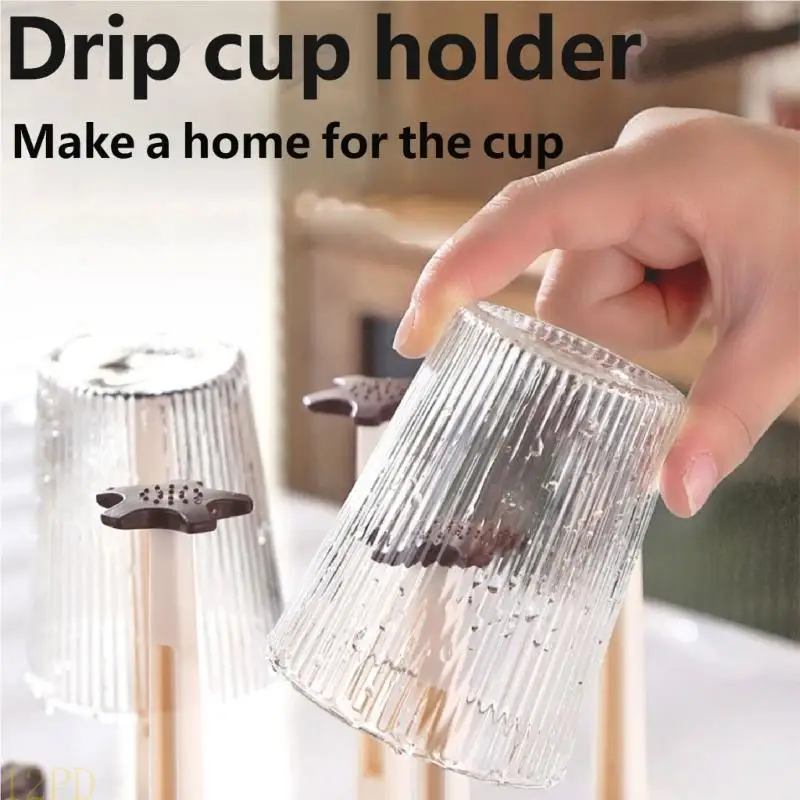 12PD Plastic Cup Drying Rack Saving Space Glass Cup Rack Glass Cup Drainer Holder