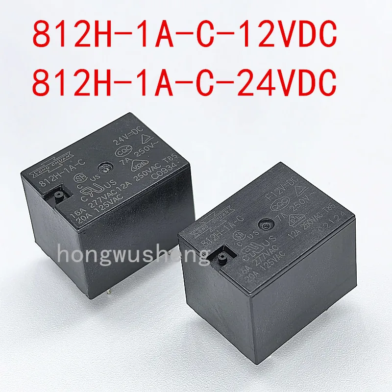 Relais 812H-1A-C-12VDC 812H-1A-C-24VDC 16A 4 broches, 2 pièces, nouveauté 100%