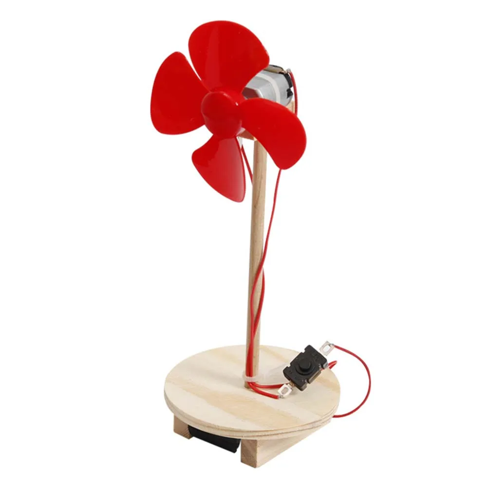 Ventilateur électrique pour enfants, 2 pièces, matériaux d'expérimentation, moteur de bricolage, Kit scientifique fait à la main, couleur aléatoire non incluse