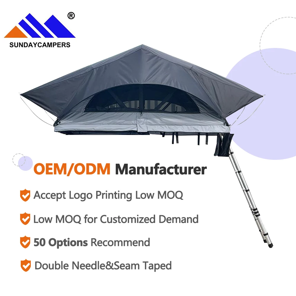 2024 Hot Sale Soft Shell Roof Tent Camping & Outdoors Universal Fit Car Vehicle Rooftop Tent