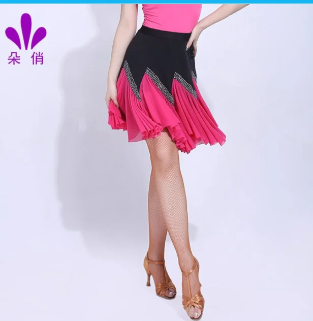 1pcs/lot woman fashion tassel latin dance short skirt lady patchwork cha cha dance skirt