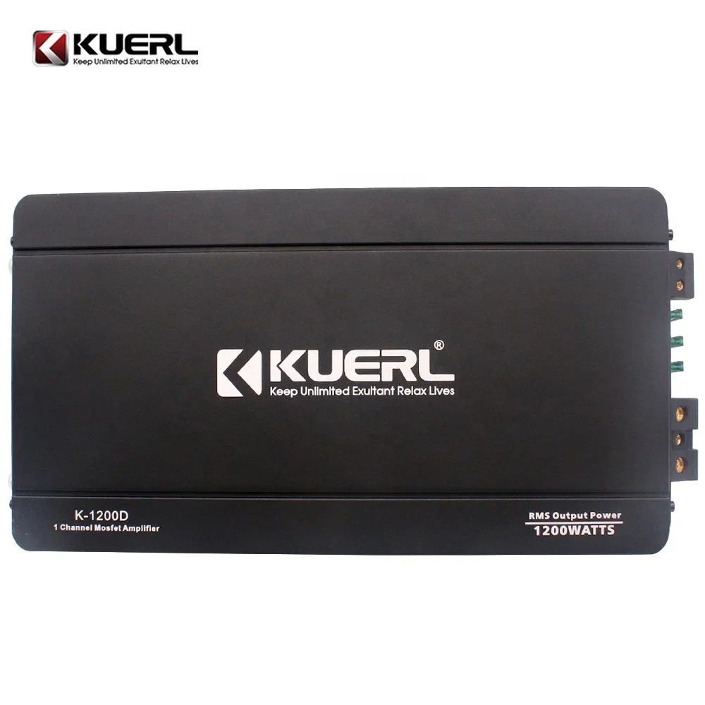 Guangzhou kuerl factory competitive price high power stereo amplifier class D 1 channel digital car amplifier