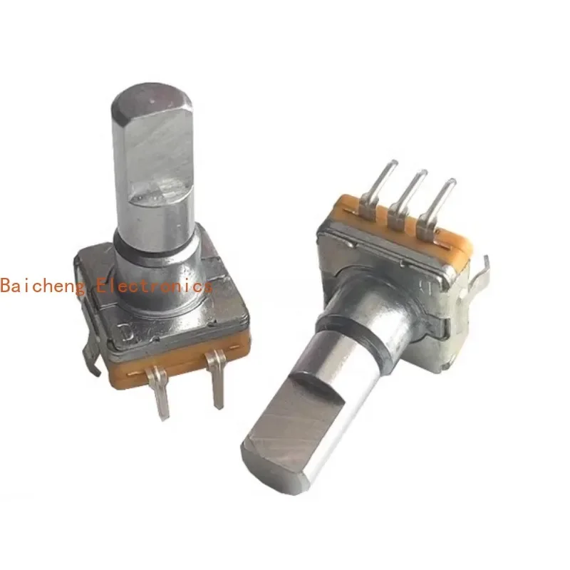 10PCS EC11 encoder 17mm half handle car navigation volume rotation 20 position pulse belt switch five pin