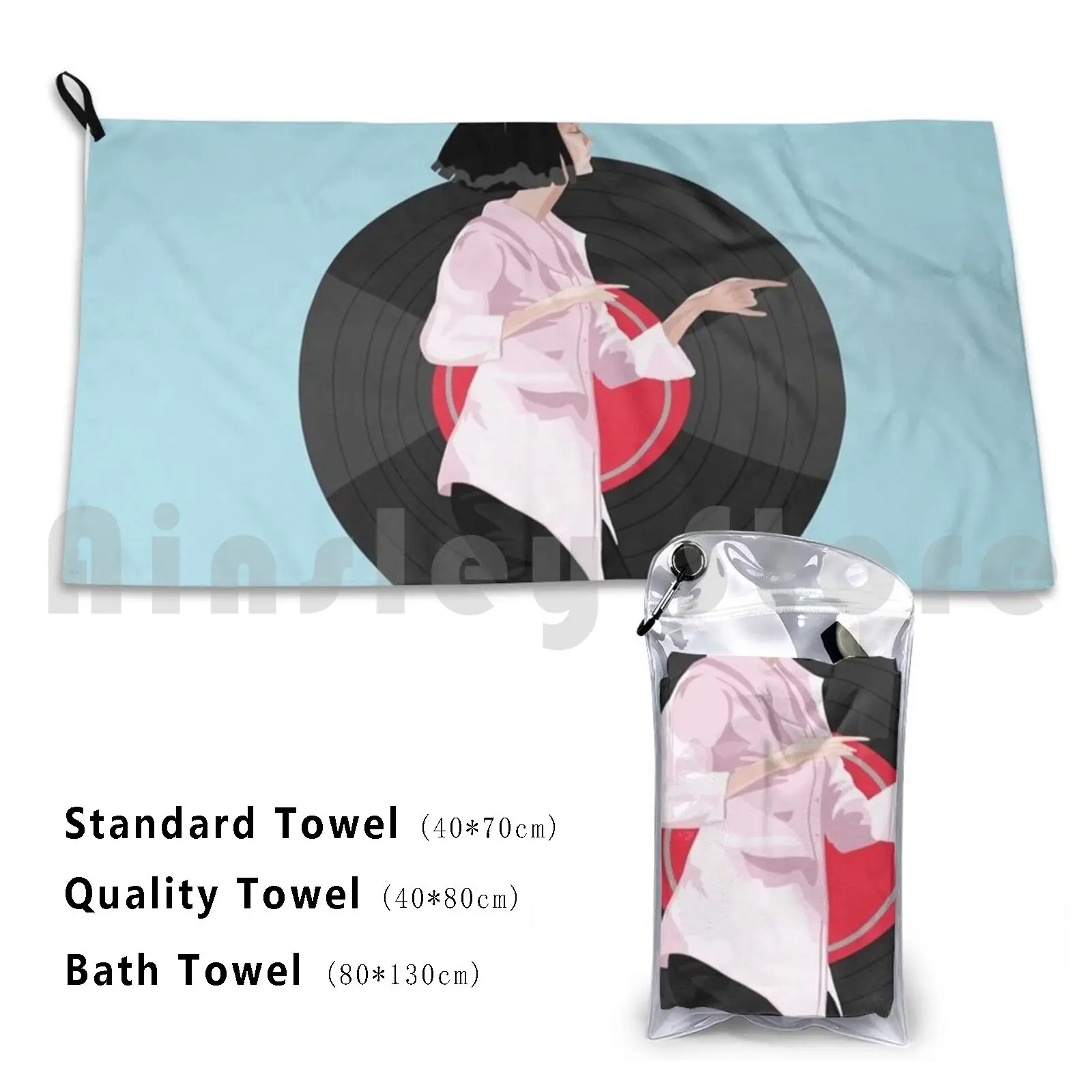 Mia Wallace Pulp Fiction Bath Towel Beach Cushion Mia Wallace Pulp Fiction Quentin Tarantino Tarantino Uma Thurman