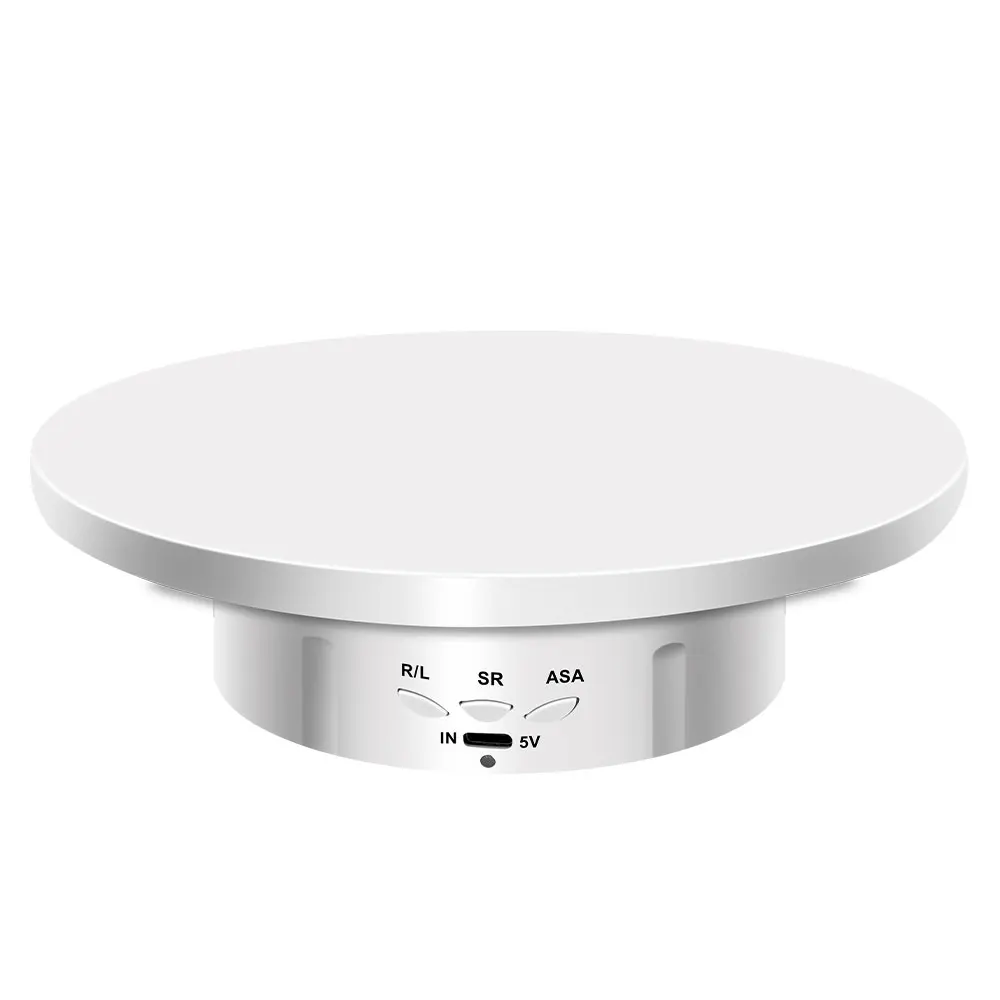 เครื่องหมุนภาพไฟฟ้า 3 ระดับความเร็ว 360 องศา °   แท่นหมุนพร้อมจอแสดงผล ชาร์จผ่าน USB สำหรับถ่ายวิดีโอ ใช้เป็นอุปกรณ์ประกอบฉาก วางเครื่องประดับ รองเท้า