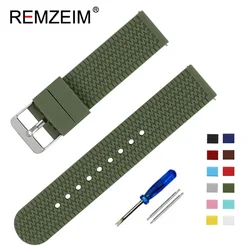 Silicone Watch Band Wrist Bracelet Quick Release Rubber Watch Strap 18mm 20mm 22mm 24mm Strap Watch Replacement Watchband