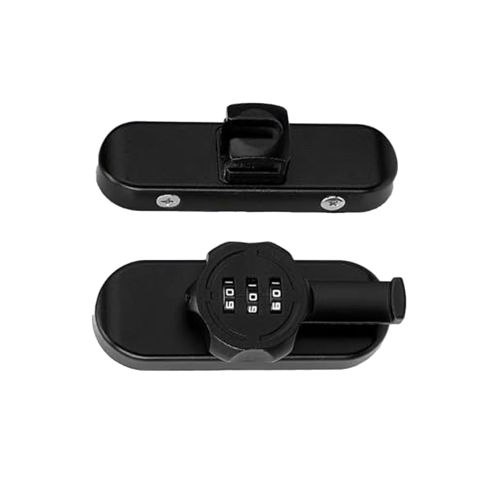 Zinc Alloy Sliding Door Lock with 3 Digit Combination for Cabinets and Office Storage Units 90 mm x 70 mm x 28 mm Black - view 2