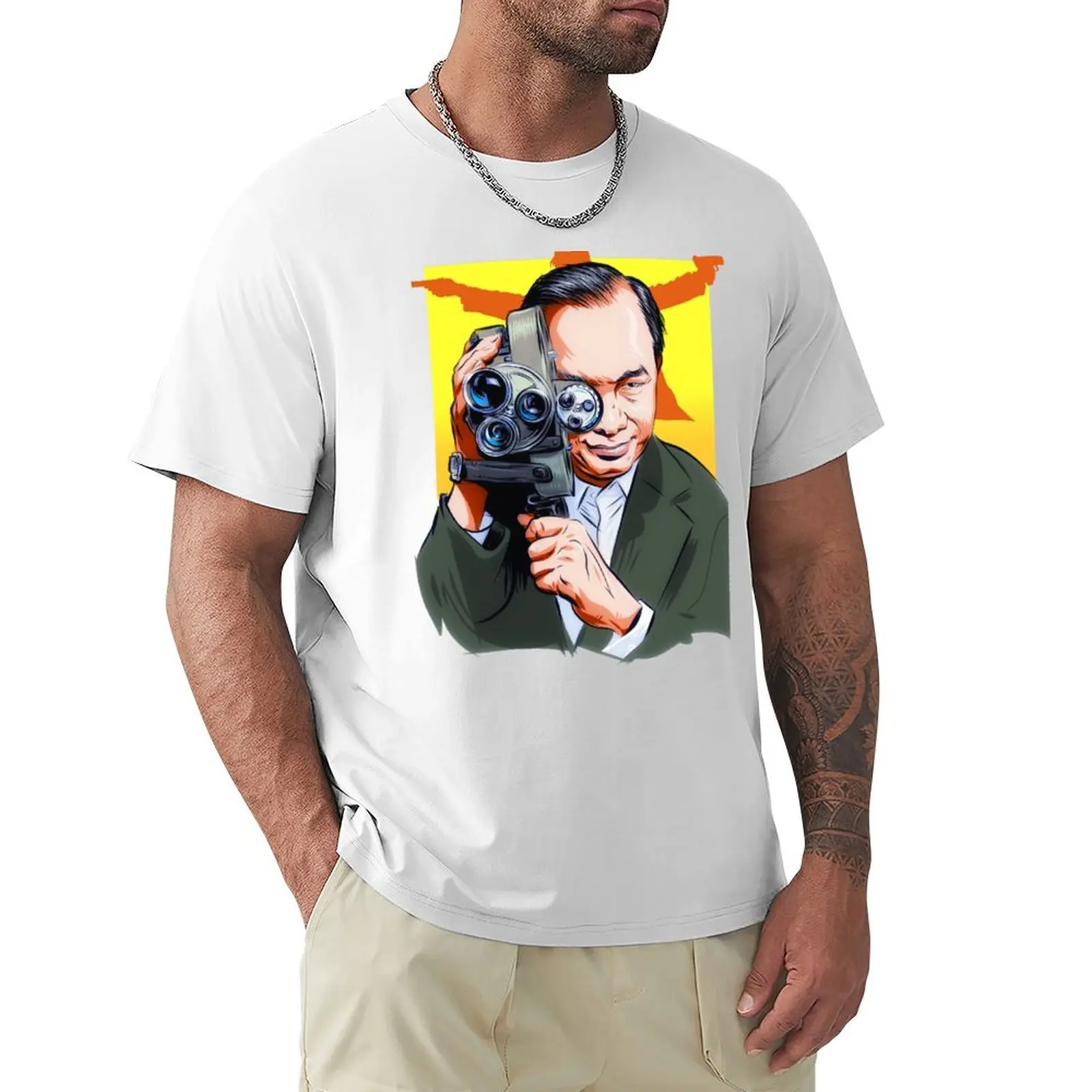 John Woo - An illustration by Paul Cemmick T-Shirt Aesthetic clothing quick drying mens graphic t-shirts hip hop