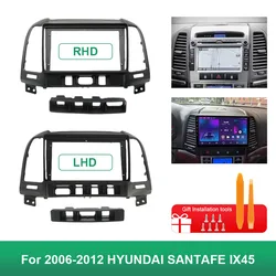 9 inch Car Radio Frame Fascia For Hyundai Santa Fe 2006-2012 DVD Trim Panel Dashboard Mount Kit Din Installation Stereo