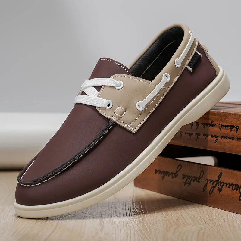 

Men's Leather Shoes Casual Shoes Handmade Leather Shoes Fashionable Comfort Flat Shoes Men's Dating Party Shoes