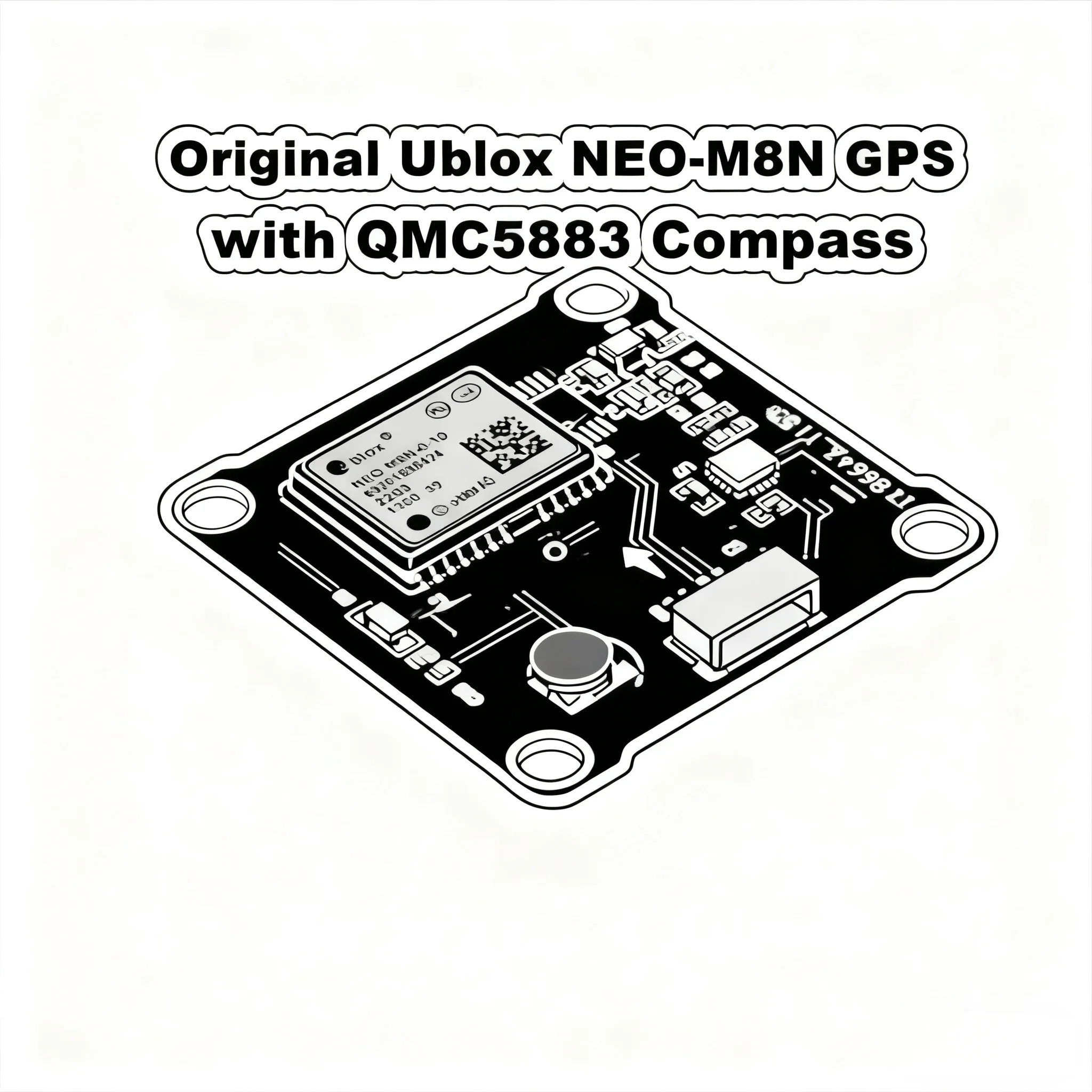 وحدة m8n GPS مع بوصلة QMC5883 لـ F4V3S PLUS التحكم في الطيران QAV250 220 RC الطائرة بدون طيار FPV سباق كوادكوبتر Betaflight INAV #1