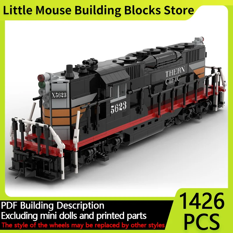 

Модель городской автомобиль MOC, строительные кирпичи GP9, дизельный локомотив, модульная технология, подарки, праздник, сборка, детские игрушки, костюм