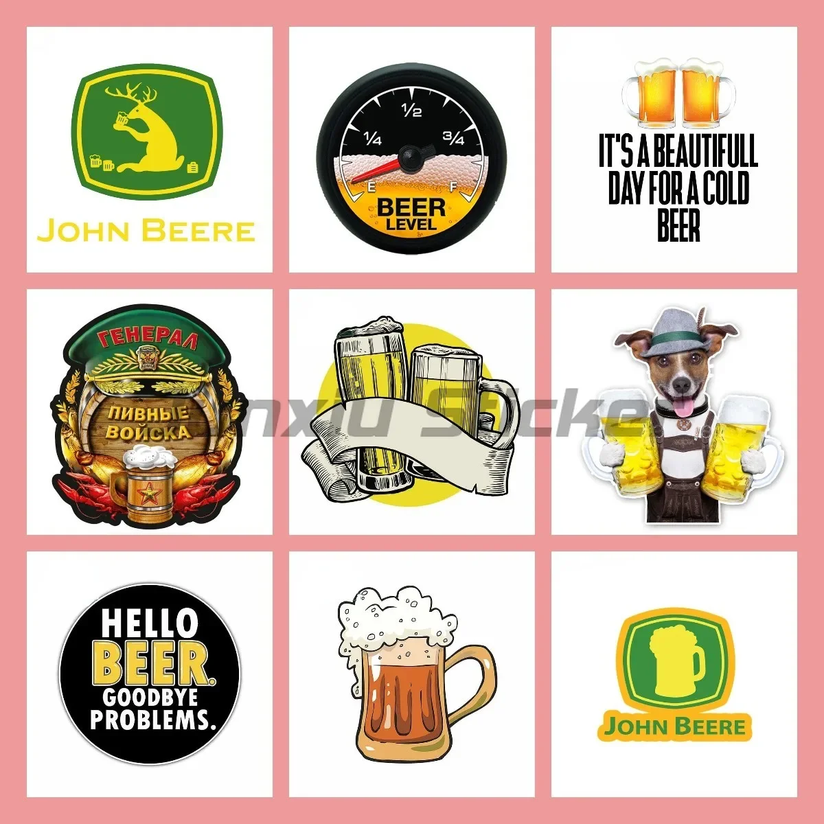 

Beer Car Sticker Fashionable Sunscreen Waterproof Decal Creative Funny Original Motorcycle Surfboard Car Door Protector