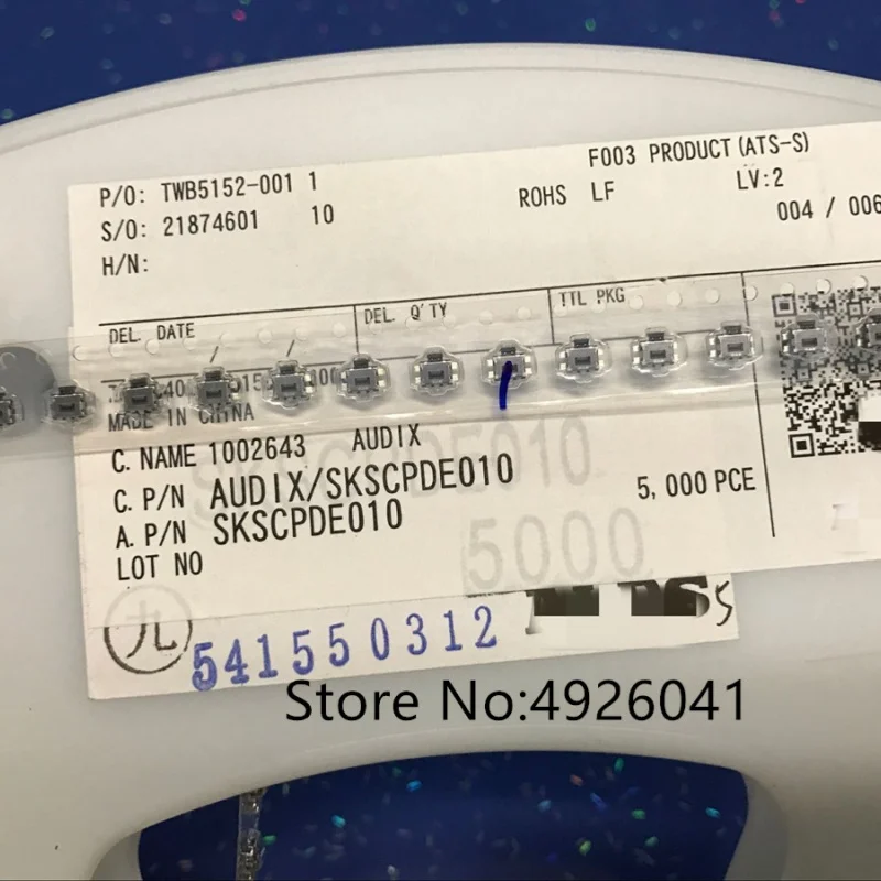 20PCS New Original SMD SKSC Small Turtle Tactile Tact Push Button Switch 4Pin Side Button SKSCPDE010 Key Light Touch Switch