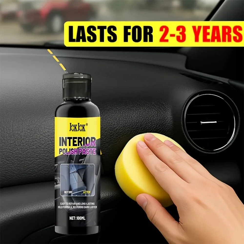 Deep Shine Car Interior Renewal Wax - High Quality ABS Resin Coating for Dashboard, Bumper, Seat & Tire Liners - Reus