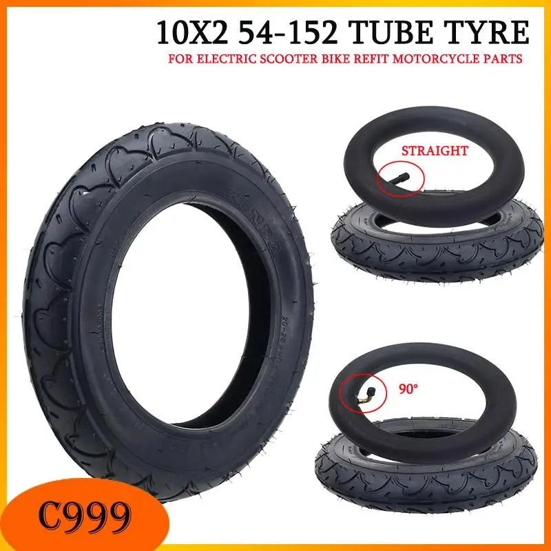 High Quality 10x2.0 Rubber Tire Inner Tube 10x2 (54-152) Tyre for Electric Scooter Bike Refit Motorcycle Parts 10*2 Wheel Tyre
