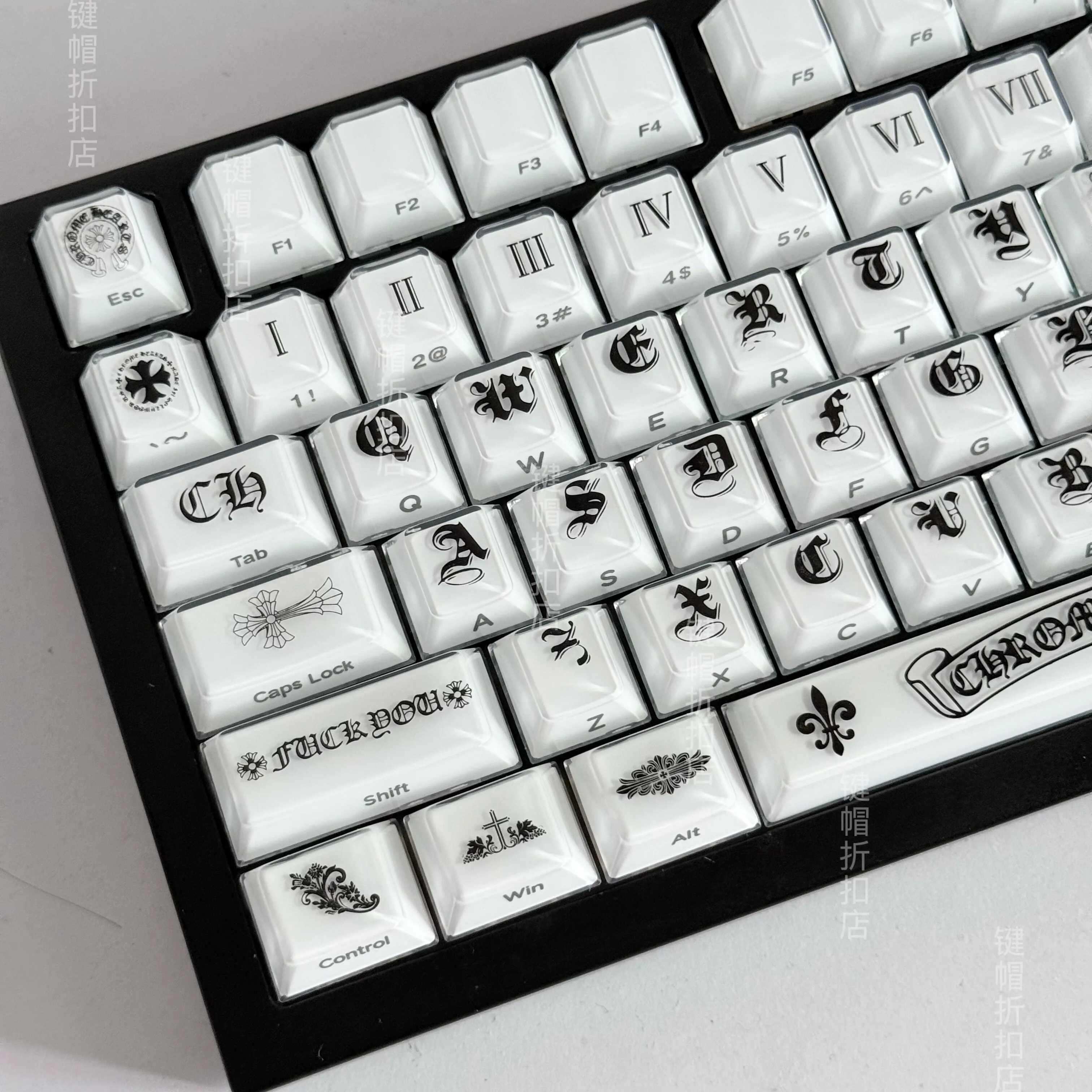 GMK Krozin Crystal Keycaps PC Dye Subbed Key Caps Cherry Profile Keycap With 2.25U 2.75U 3U 7U Spacebar ISO Enter