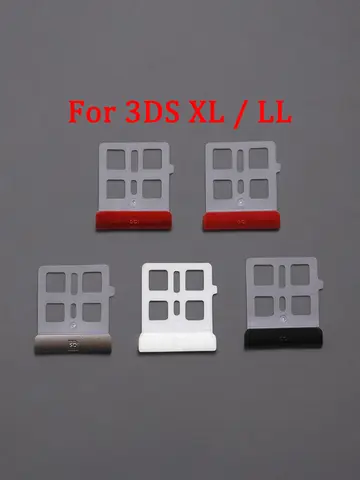 1PC Original New SD Game Card Slot Cover Holder Frame For 3DSLL 3DSXL Console Repair Parts White Black Silvery Limited Red