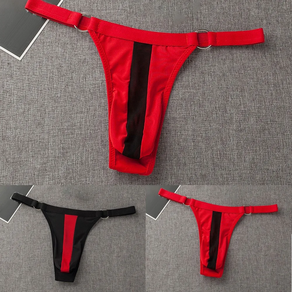 Malha protuberância bolsa g-string t-back tanga masculina biquíni roupa interior de cintura baixa t-back tanga atualizado malha biquíni tangas underpant a50