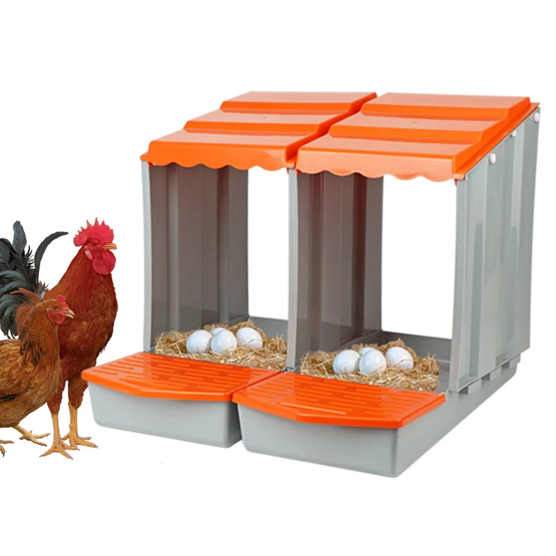 New Compartment Roll Out Nesting Box for Chickens Heavy Duty Chicken Coop Nesting Box with Lid Cover to Protect Eggs