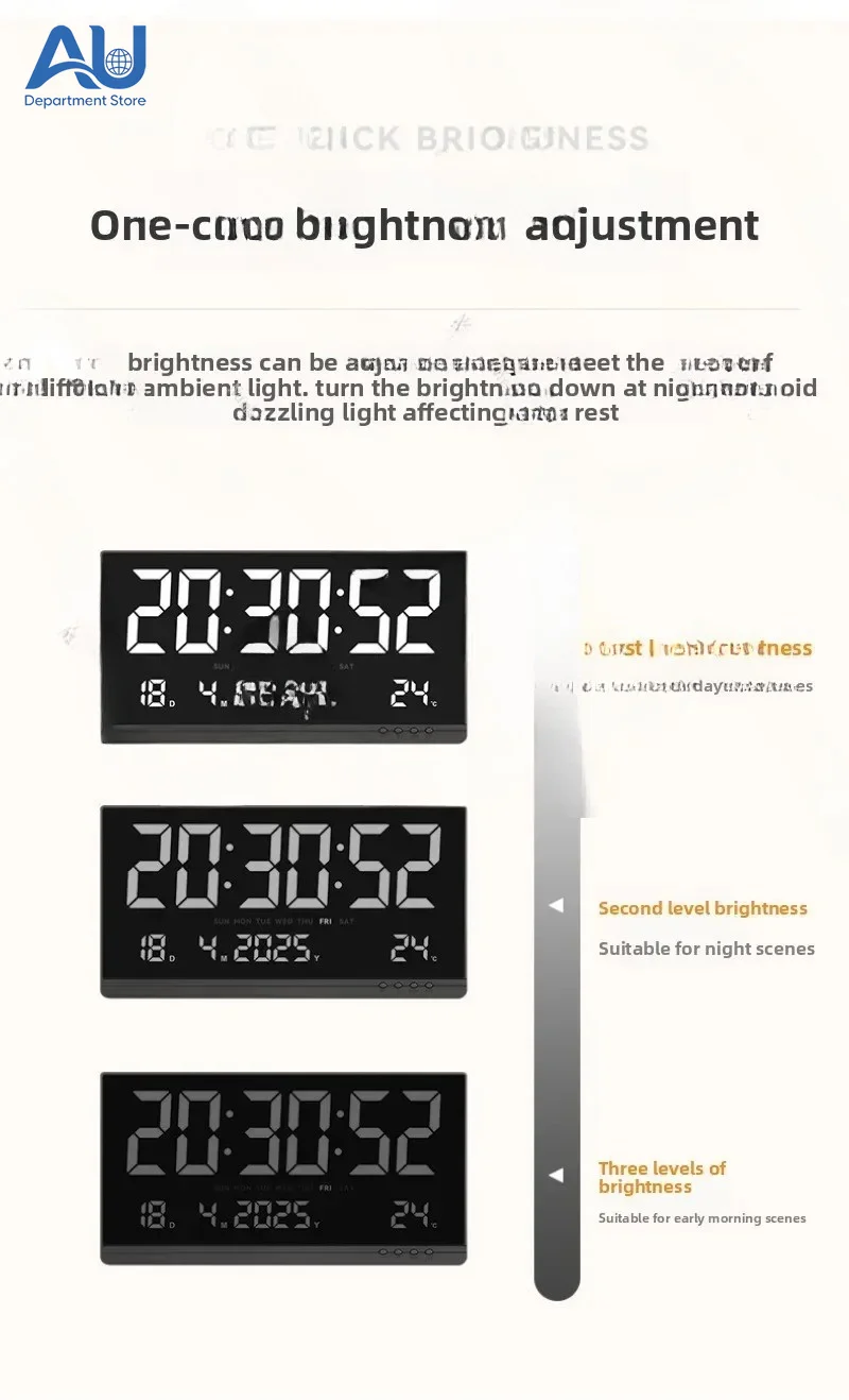 21inch LED Simple Digital Electronic Clock HD Wall Clock Large Digital Electronic Clock