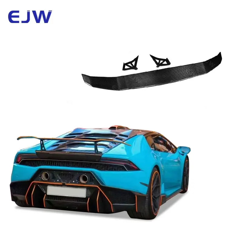 For Lamborghini LP580 LP610 Dry Carbon Fiber Trunk Spoiler Car Bracket Fixed Dry Carbon Fiber Tail Wing Decoration