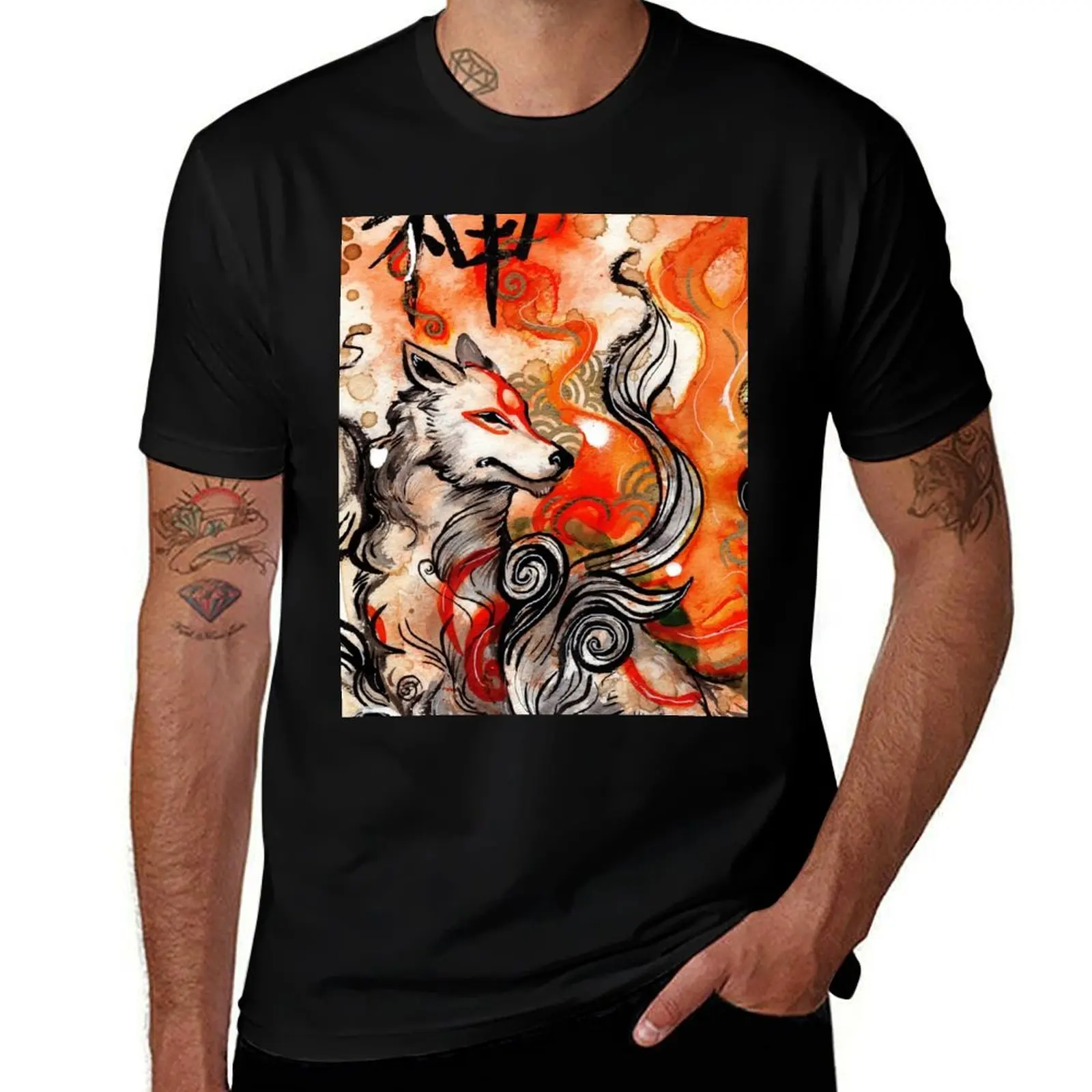 

Okami Amaterasu T-Shirt vintage kawaii clothes vintage clothes summer top t shirt men 100℅ cotton
