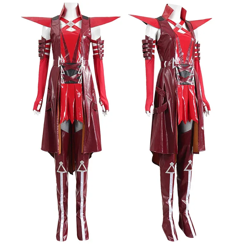 

Comic-Con Show Costume 5PCS Evil Witch Anime Cosplay Costume Battle Suit Set Camouflage Adult Female Costume Halloween