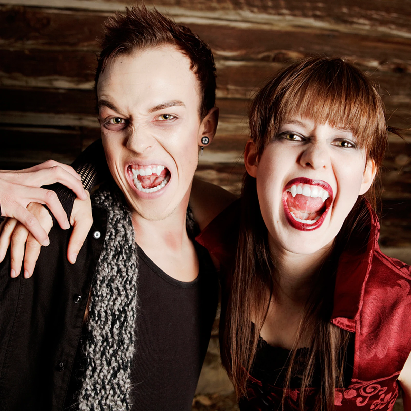 Kunstgebitset Halloween-kostuumaccessoire Realistische hoektanden Rekwisieten Meerdere maten Tandenkappen Valse kunstgebit