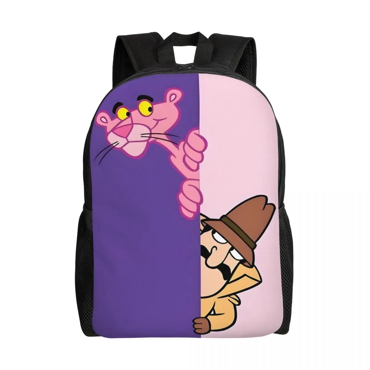 

Custom The Pink Panther Paint By Travel Backpack School Computer Bookbag Inspector Clouseau College Student Daypack Bags