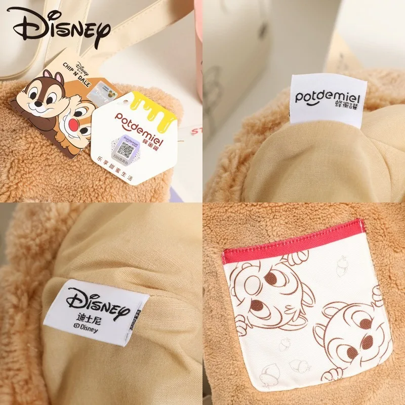 Disney Chichiti New Women's Handbag Cartoon Fashion Plush Women's Bag Luxury Brand Original Women's Shoulder Bag Large Capacity