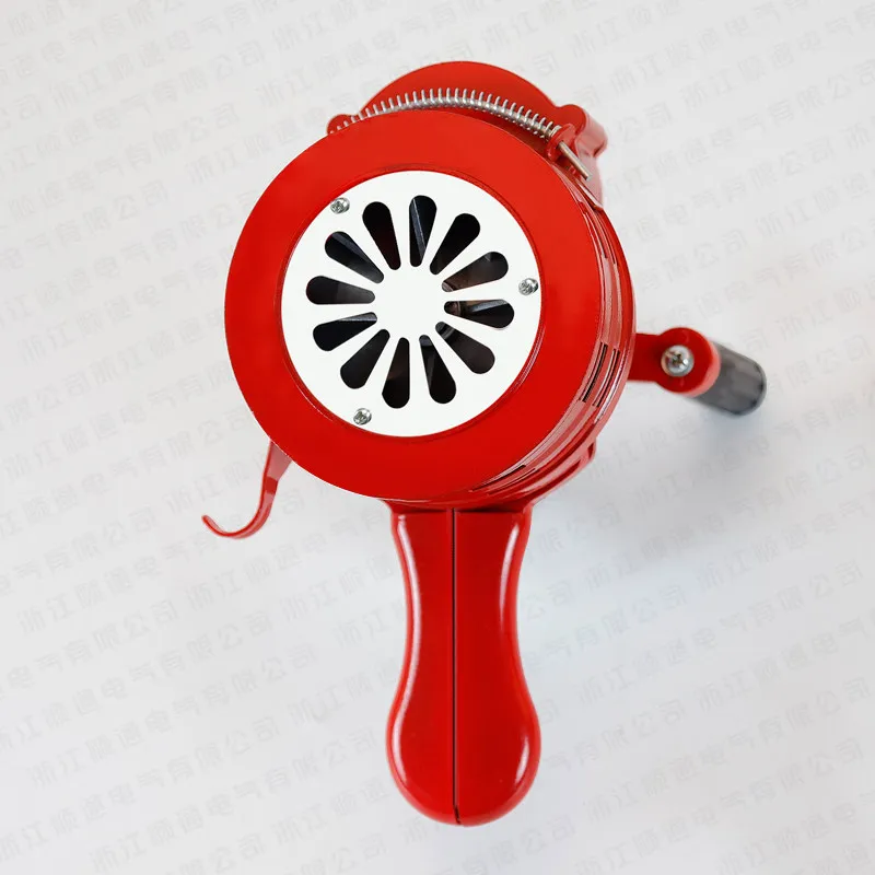 LK-100 Portable Hand Crank Siren, Aluminum Alloy Alarm for Fire Drill & Emergency