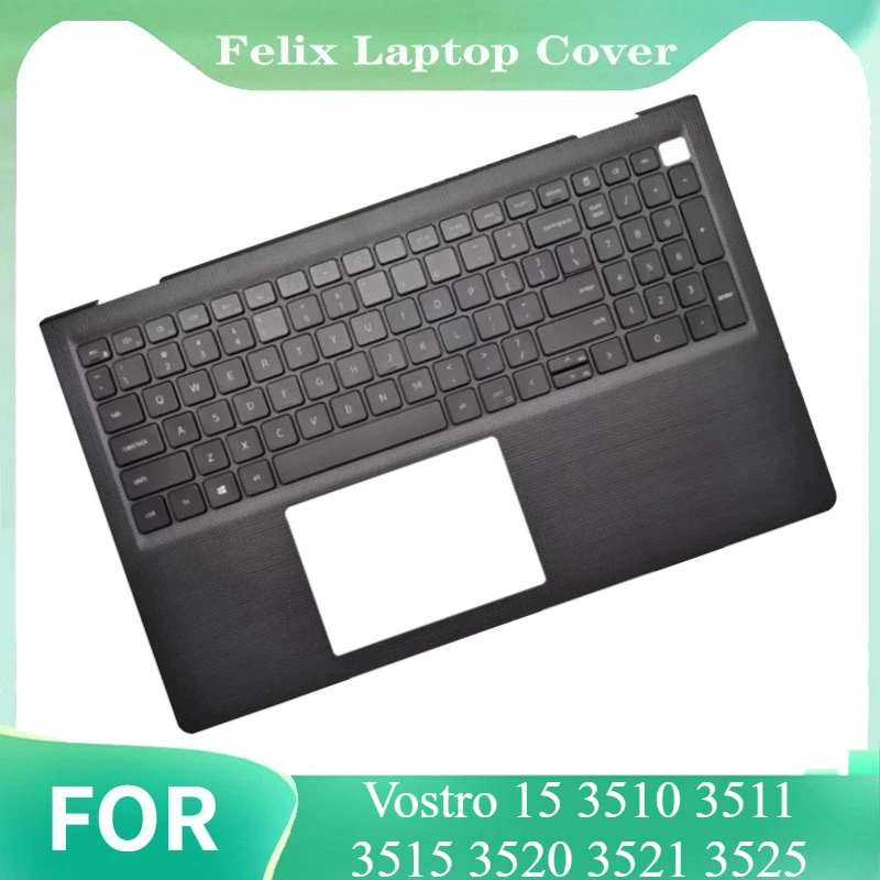 

New Laptop Palmrset Upper Cover with US Keyboard For Vostro 15 3510 3511 3515 3520 3521 3525 Replacement Accessory Case