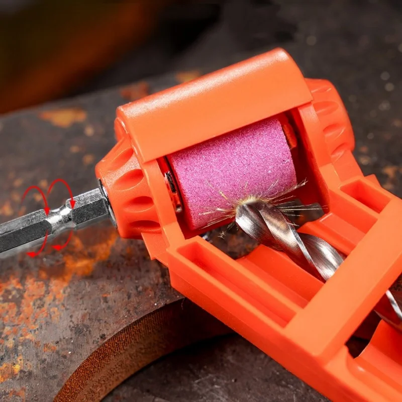 2.0-12.5mm Bit Sharpener Portable Drill Bit Sharpening Wheel Tool for Taper Drill Bits Straight Shank Twist Drill Bit Grinde