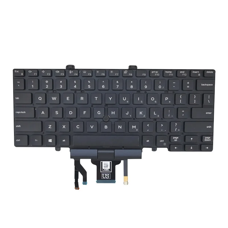 Imagem -02 - Teclado Portátil para Dell Latitude 5400 5401 5410 54112023 Retroiluminado com Ponteiro Eua e sp Novo