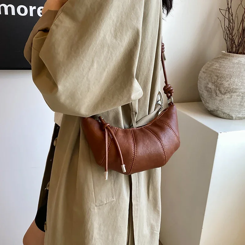 Designer Luxury Dumpling Bags Women 2024 New High Quality Fashion Underarm Bags Vintage Casual Shoulder Crossbody Bags Women