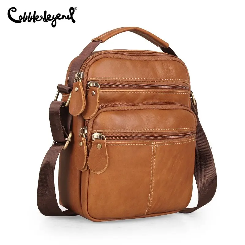 Imagem -02 - Sapateiro Lenda-bolsa Crossbody de Couro Genuíno Masculina Bolsa Retrô de Alta Qualidade Luxo