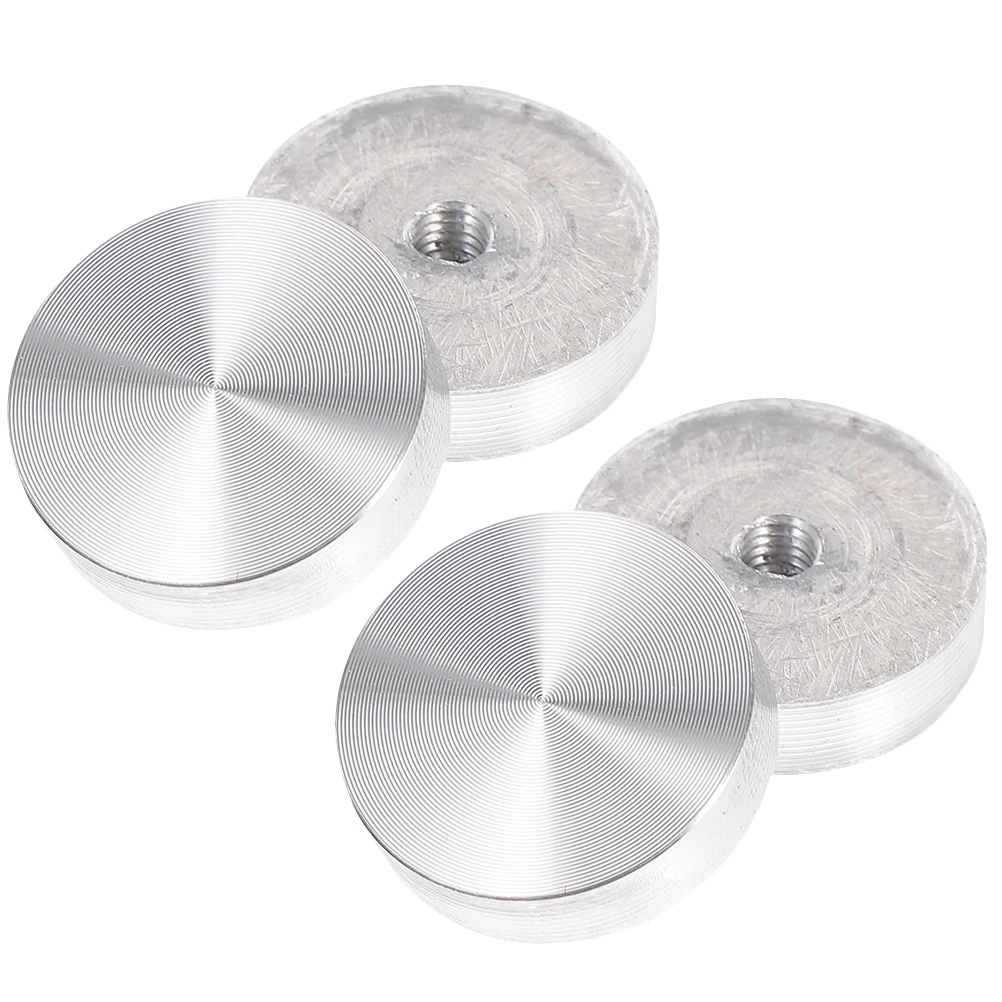 

4pcs Aluminum Discs Round Solid for Glass Table Tops Furniture Adapter Tea Tables Display Easy Practical Quality Durability
