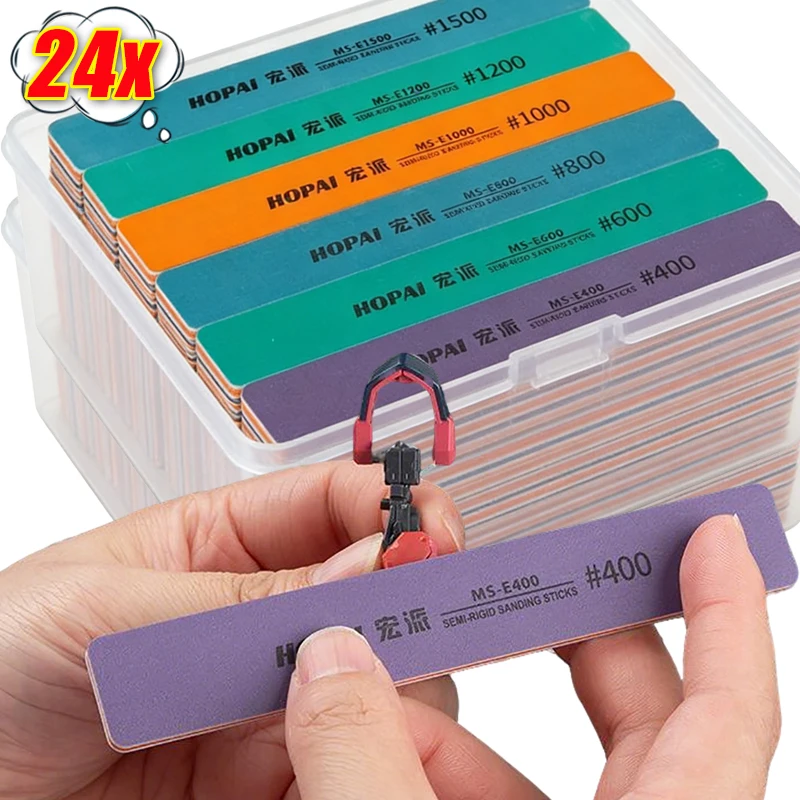 

MS-E400-1500 Handmade Polishing Rod Reusable Semi-rigid Sanding Sticks For Plastic Model Assembling Model Polishing Grinder Tool