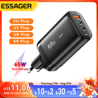 Essager 65W GaN USB Type C Charger For Laptop PPS 45W 25W Fast Charge For Samsung QC3.0 PD3.0 For iPhone14 13 Pro Phone Chagers