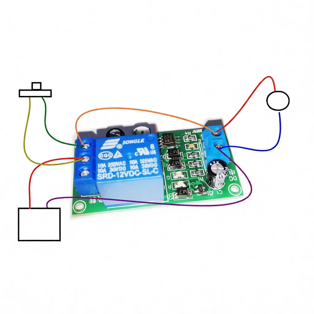 NE555 Timer Delay Relay 12V Module Adjustable Switch Monostable Circuit Control Board Industrial Automation Device Tool Kit
