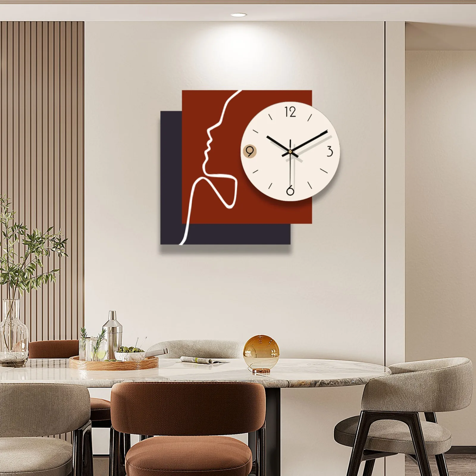 Wall Clock Without Punching Luxurious Living Room Fashionable Simple and Atmospheric Wall Watch for Home Use Wall Watch