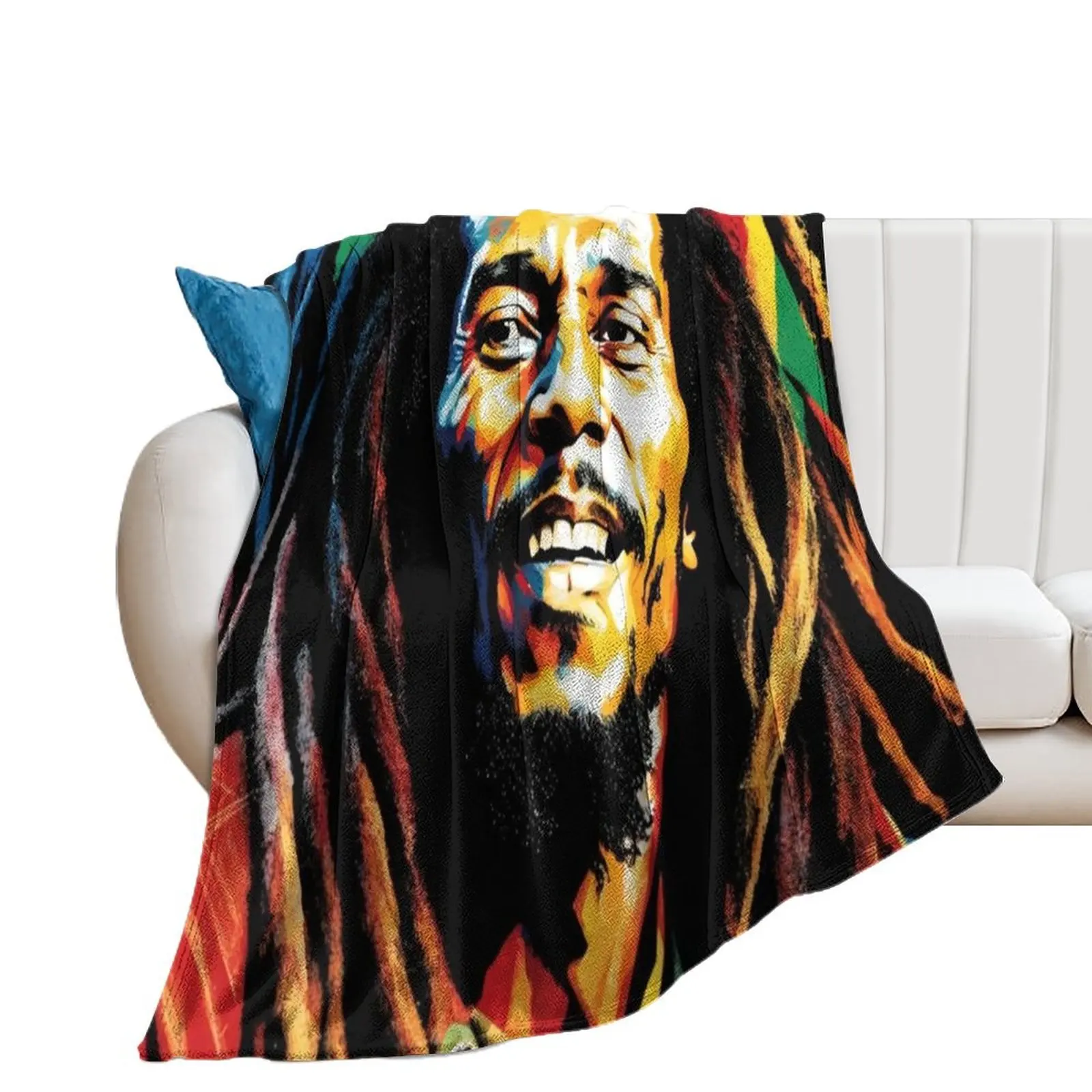 

Bob Marley Throw Blanket For Sofa Thin Stuffeds Luxury Brand Blankets