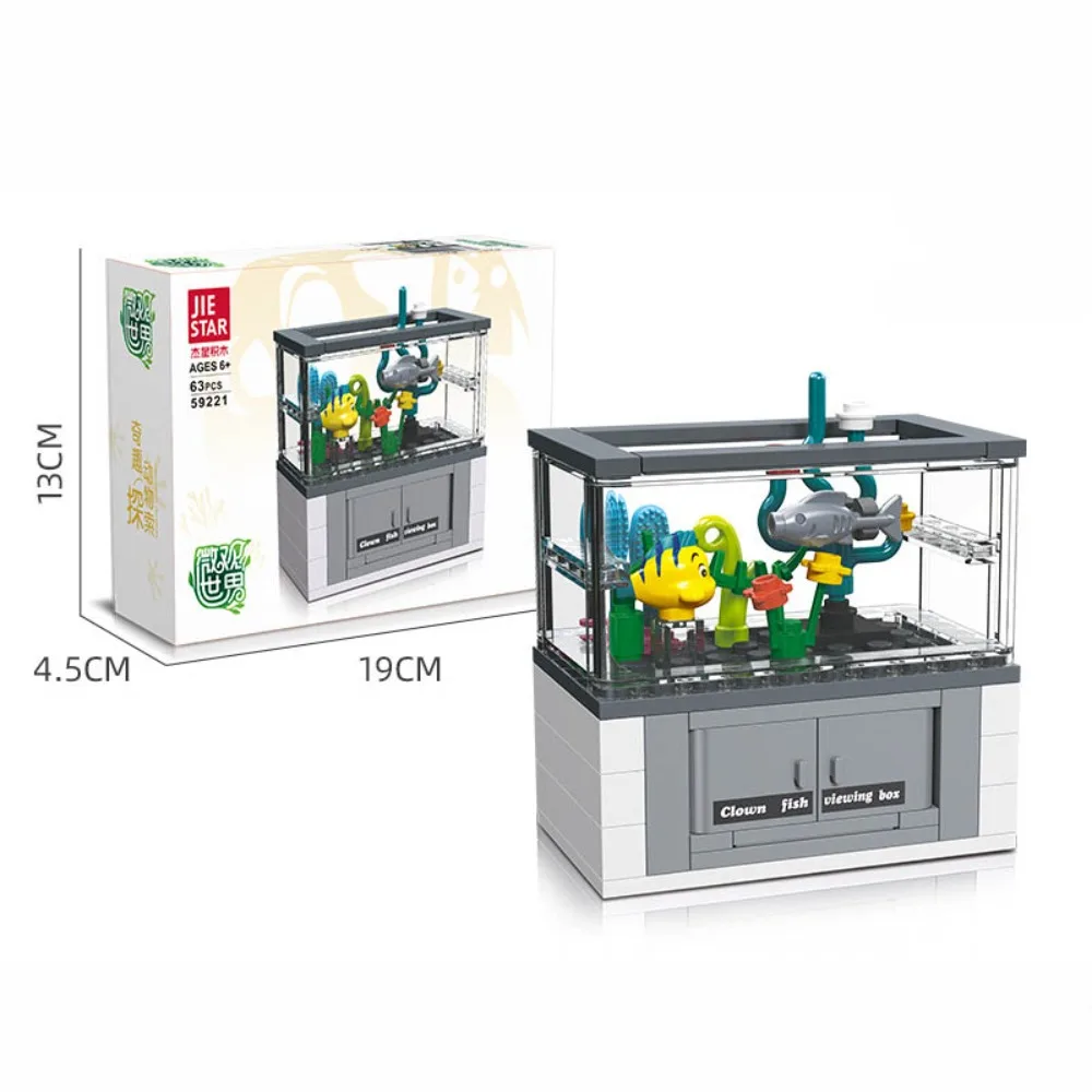 Neue Kunststoff Bausteine Granulat Aquarium Montage Puzzle Modell Schildkröte DIY Desktop Ornament Kinder Geschenk