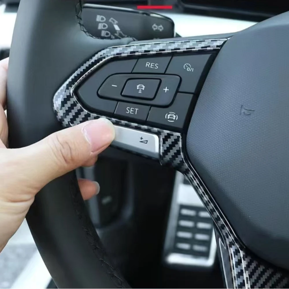 ل Volkswagen VW ID3 ID.4 ID 6 ID.7 T-ROC فيلوران ثارو براوا ل طوارق عجلة توجيه سيارة غطاء لوحة الكسوة #6