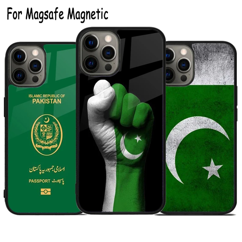 باكستان خريطة العلم شحن لاسلكي قضية الهاتف آيفون 17 الهواء 15 16 16e 14 13 11 12 برو ماكس زائد Magsafe غطاء المصد المغناطيسي